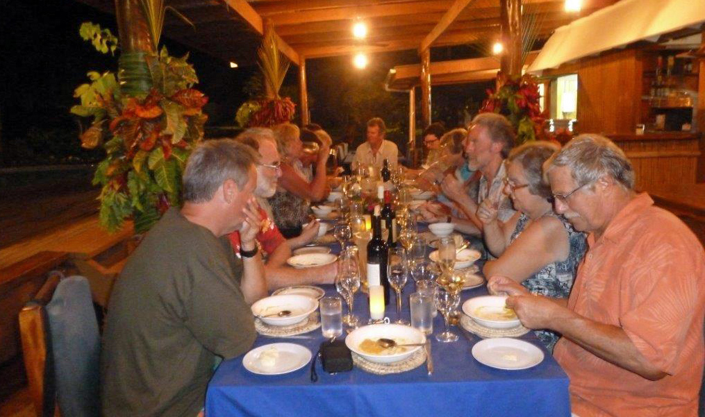 Daku Resort has communal dining--one of the few Vanua Levu accommodations that offers this