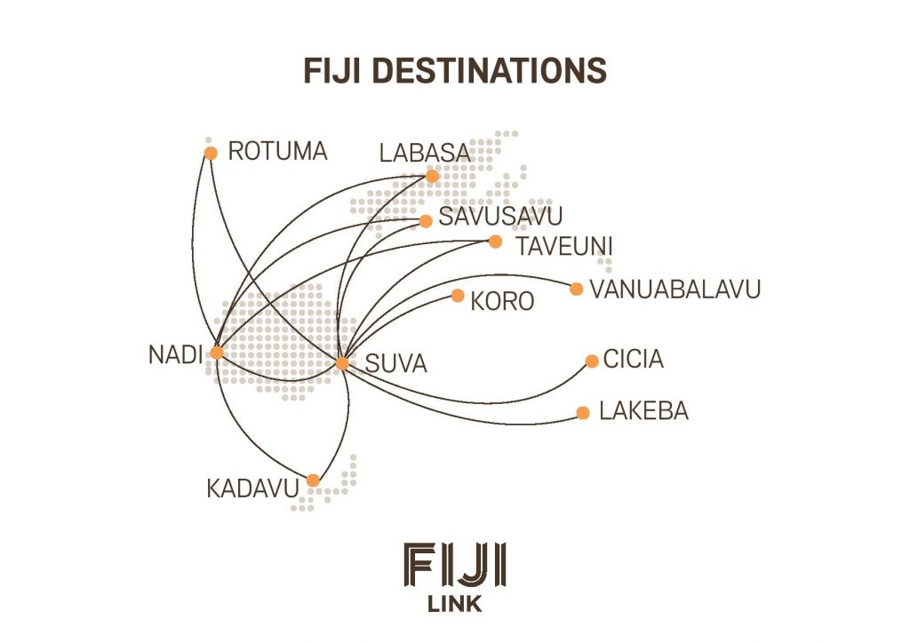 Fiji Link Destinations Map