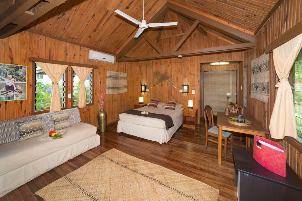 Interior View of the Bedroom Suite at Waidroka Bay Resort