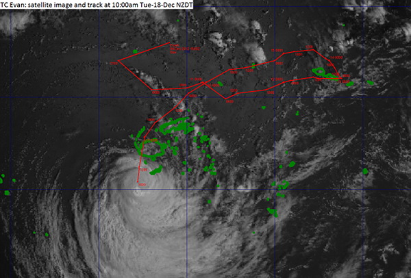 Satellite Image of TC Evan - Fiji Weather
