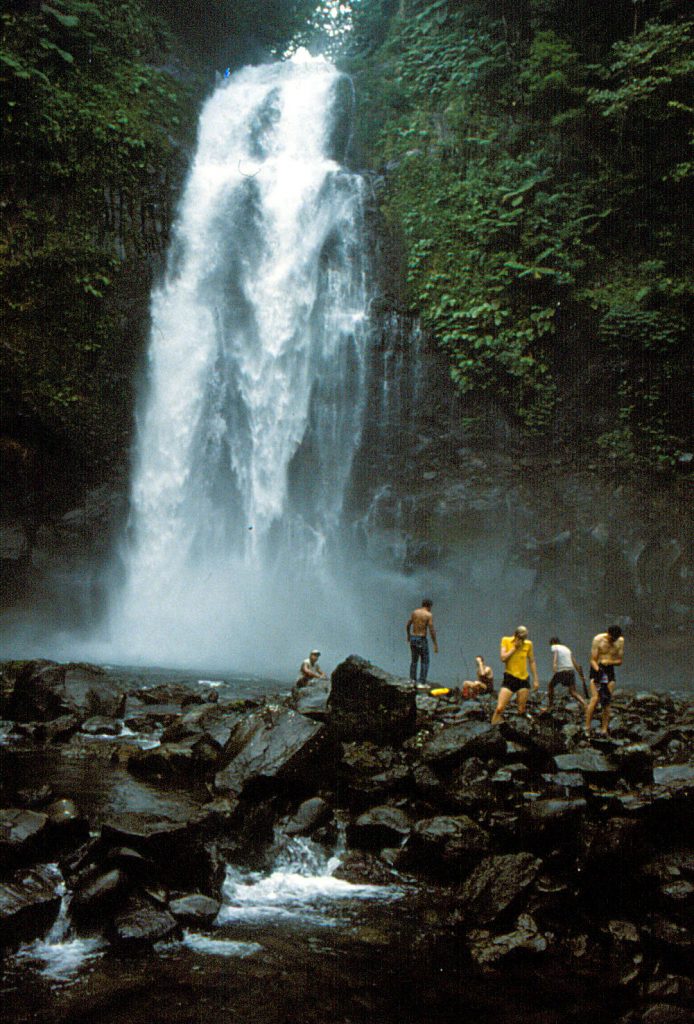 Cascading waterfall typifies the Ravilevu forest Reserve