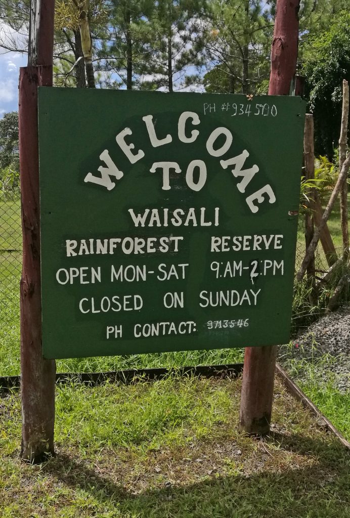 Waisali Rainforest Reserve entrance