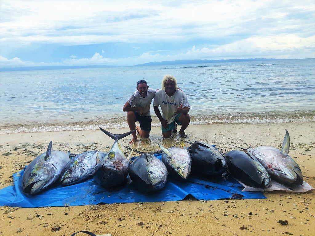 Fishing as this  catch of tunsa suggests, is first rate and ranks as a top Taveuni attraction