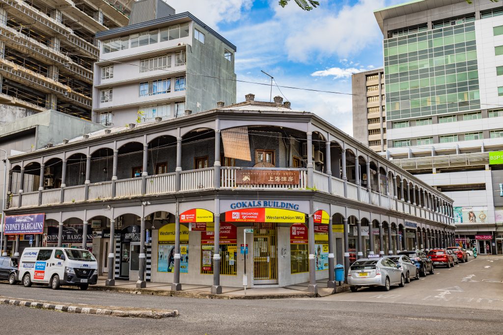 Suva's heritage buildings, such as Gokals Building featured in Suva, a History and Guide.