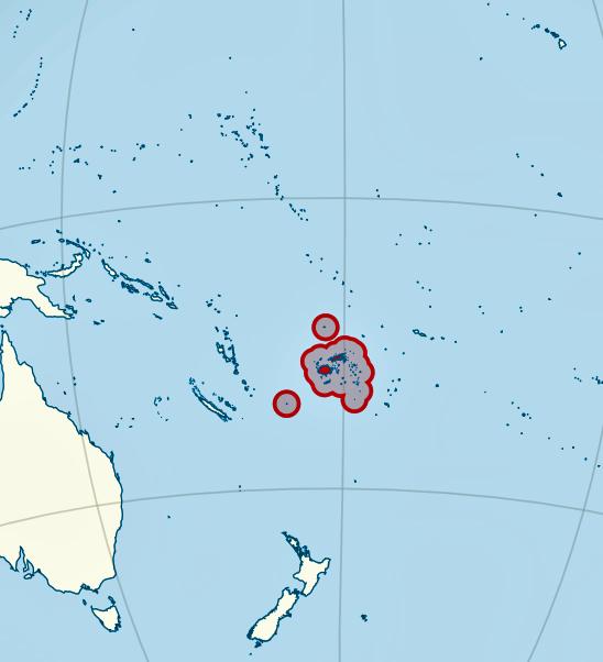 Destination Fiji is more or less two thirds of the way from Hawaii to Australia.