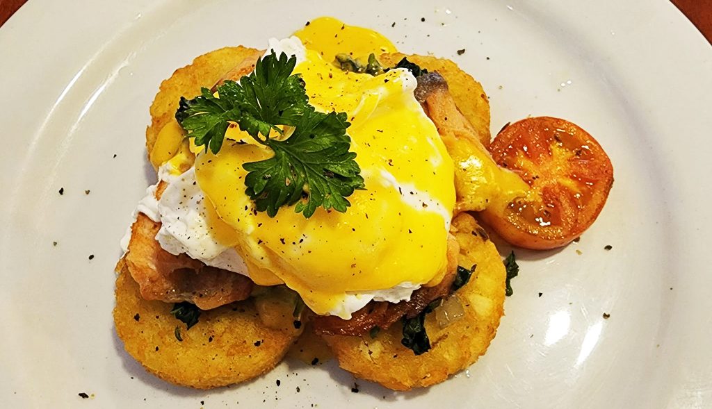 Moments on 23 Scott Street has breakfast/lunch offerings such as the eggs pictured here
